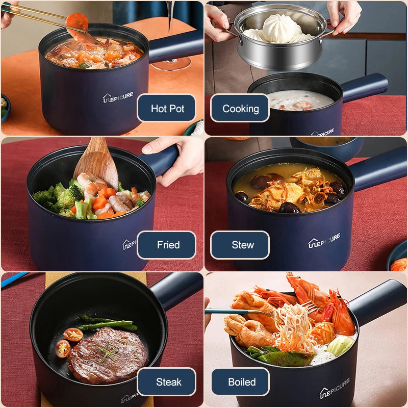 Multifunction Cooker Household Single/Double Layer Hot Pot Electric Rice Cooker Student Dormitory Mini Non-stick Pan Pots EU/US