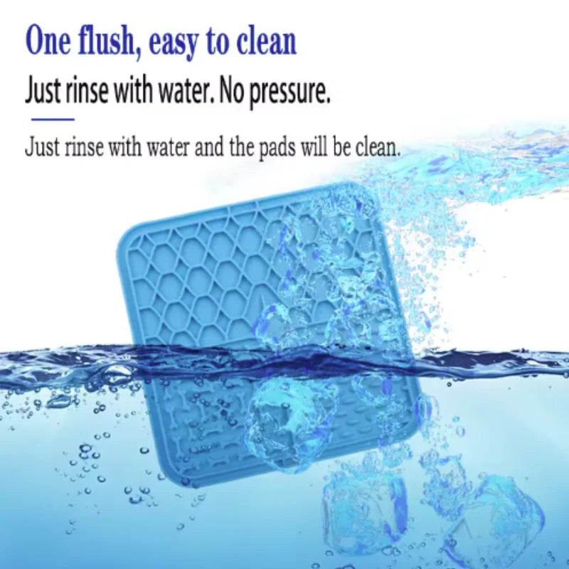 Pet Lick Silicone Mat Slow Feeder Dog Food Plate Bathing Distraction Sucker Training Feeder Supplies for Dogs