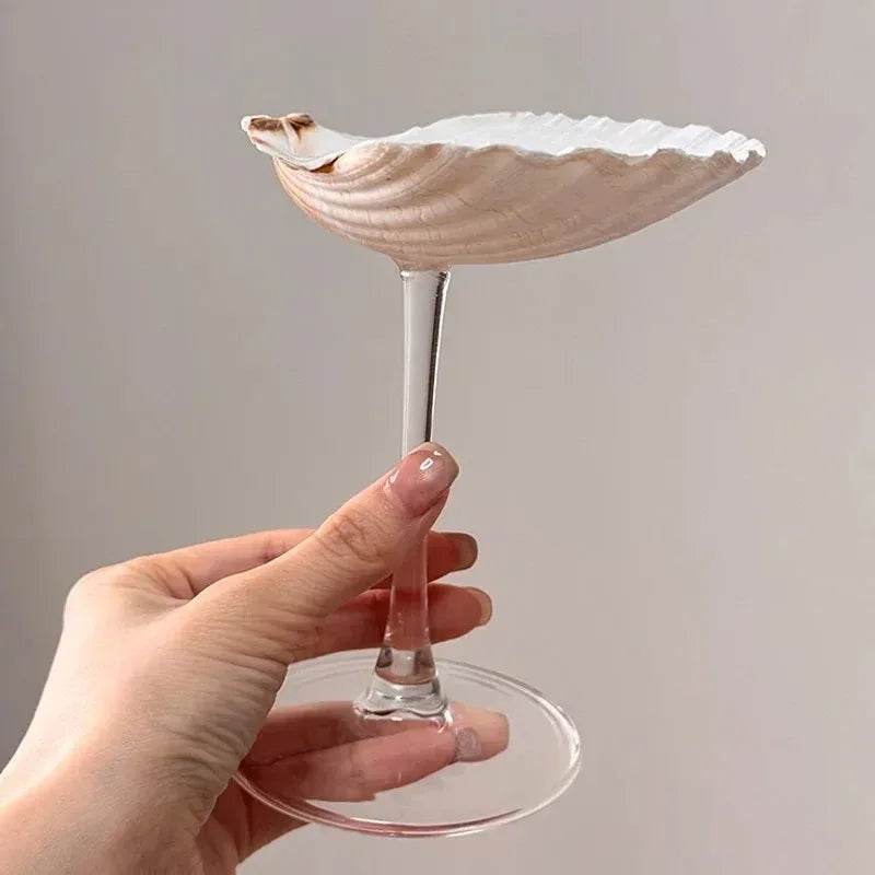 Nordic Handmade Natural Conch Shell Wine Glass Creative Party Drinking Set Ladies' Niche Champagne Glasses Bar High-end Utensils