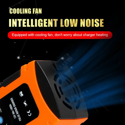 Pulse Repair Car Battery Charger 12V Output Current 10A Max Digital Display Summer Winter Mode Lead-Acid Battery Charger