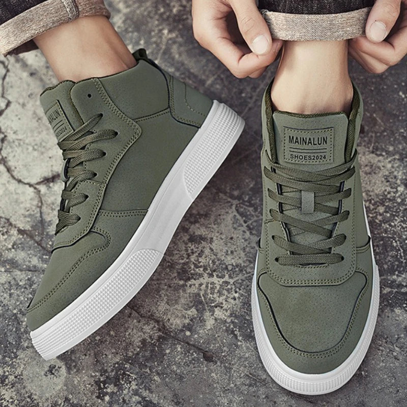 Brand Men's Vulcanzed Shoes Platform High Top Man Sneakers Lightweight Male Running Shoes Breathable Comfort Casual Sport Shoes