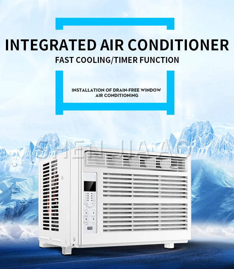 Window Air Conditioner Window-Mounted Portable Refrigeration Air Conditioners Cold 24-hour Timer Remote Control Room Cooler