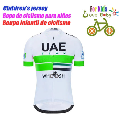 UAE 2022 New Kids Cycling Jerseys Set Summer Breathable Child Bike Cycling Clothes Boy Sport Bicycle Jersey Cycling Clothing