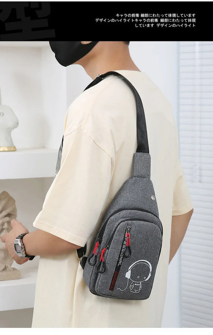 Men's and women's crossbody bag outdoor sports running glow-in-the-dark bag casual men's and women's chest bag