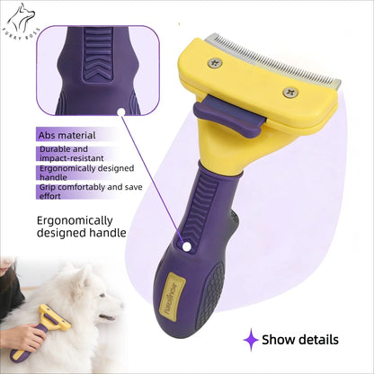 Pet Brush, Grooming Tool, Deshedding Comb, Teddy and Golden Retriever Hair Removal Brush, Pet Cleaning Supplies, Dog Brush