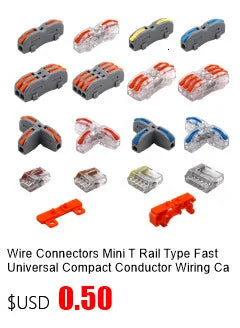 Wire Connector 1 Input Multiple Output Electrical Splitter Push-in Terminal Block Butt Home LED Light Quick Wiring Connectors