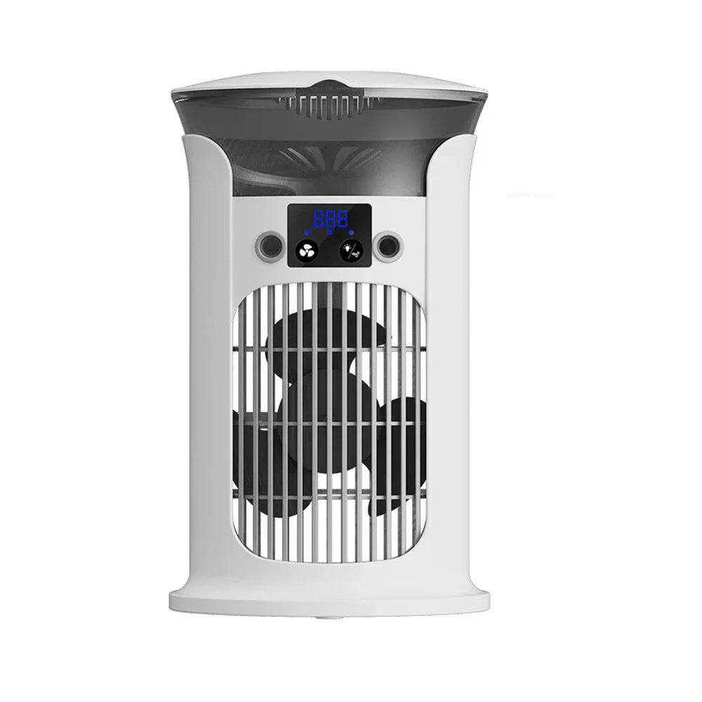 Portable Rechargeable Quiet Cool Air Fan with Humidifier, Desktop Air Conditioner, Water/Ice Cooling Cooling Fan For Office/Home