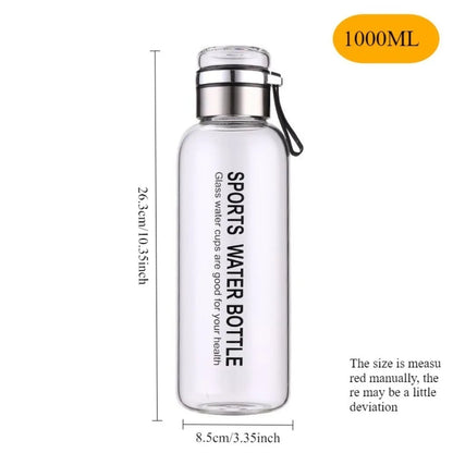 1000ml/750ml Glass Water Bottle with Filter and Sleeve Leak Proof Tea Cup BPA Free Reusable Outdoor Portable Water Bottle