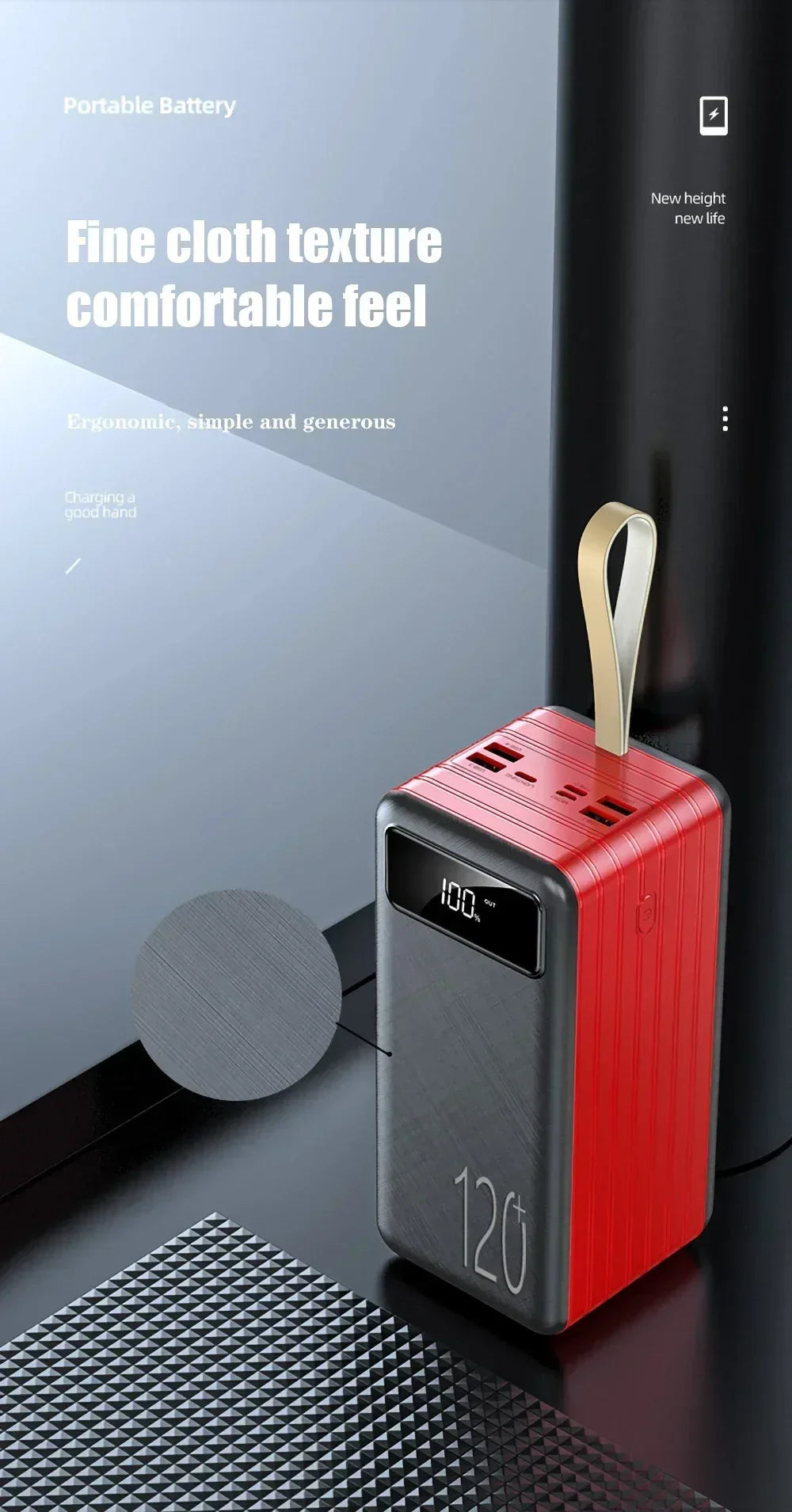 KEPAH 20W 5V3A 120000mAh Power Bank Portable Fast Charging External Battery Charger 120Ah Powerbank For iPhone Xiaomi mi