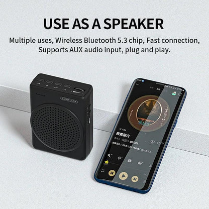 Bluetooth Voice Amplifier SAINTLARK S22 Portable For Teaching Lecture Tour Guide Promotion U-Disk Megaphone Microphone Speaker