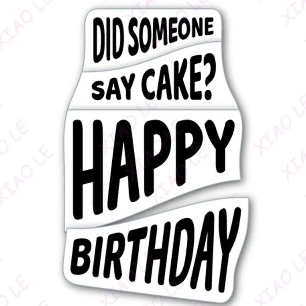 Birthday Bash Icing on the Cake Metal Cutting Dies And Stamps DIY Scrapbooking Card Stencil Paper Cards Handmade Album Stamps