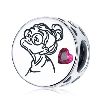 WOSTU Real 925 Sterling Silver Heart Pendents Gifts Charms Beads Fit Original DIY Bracelet Necklace Mother's Day Jewelry for Mom