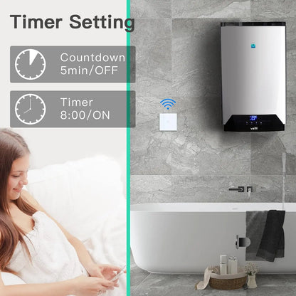 40A Tuya Smart Wifi Water Heater Boiler Touch Switch EU for Lighting Water Heater Air Conditioner Works with Google Home Alexa