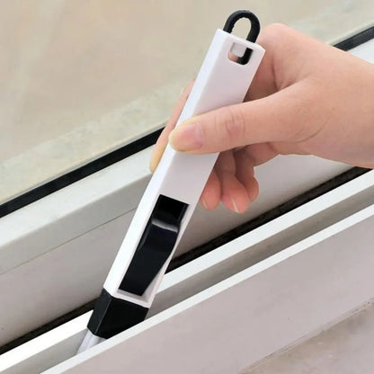 Portable Two-in-one Cleaning Brush Multifunctional Door and window Keyboard Groove Cleaner Dust Shovel Window Rail Cleaning Tool