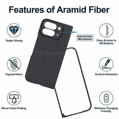 YTF-Carbon new style for Google Pixel 10 Pro fold Kevlar carbon fiber hinge protection cover ultrathin 10 Pro fold phone case