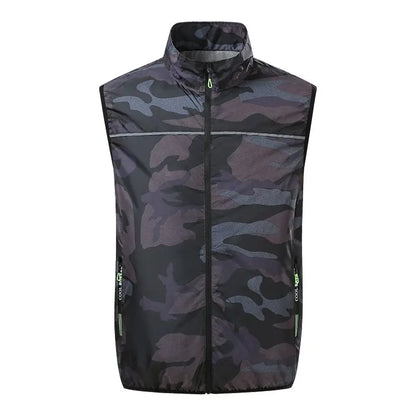 AKOOUS 12V/5V USB 4 Fans Cooling Vest Men Wearable Air Conditioned Clothes for Outdoor Work Fishing Hiking Loose Cool Vest