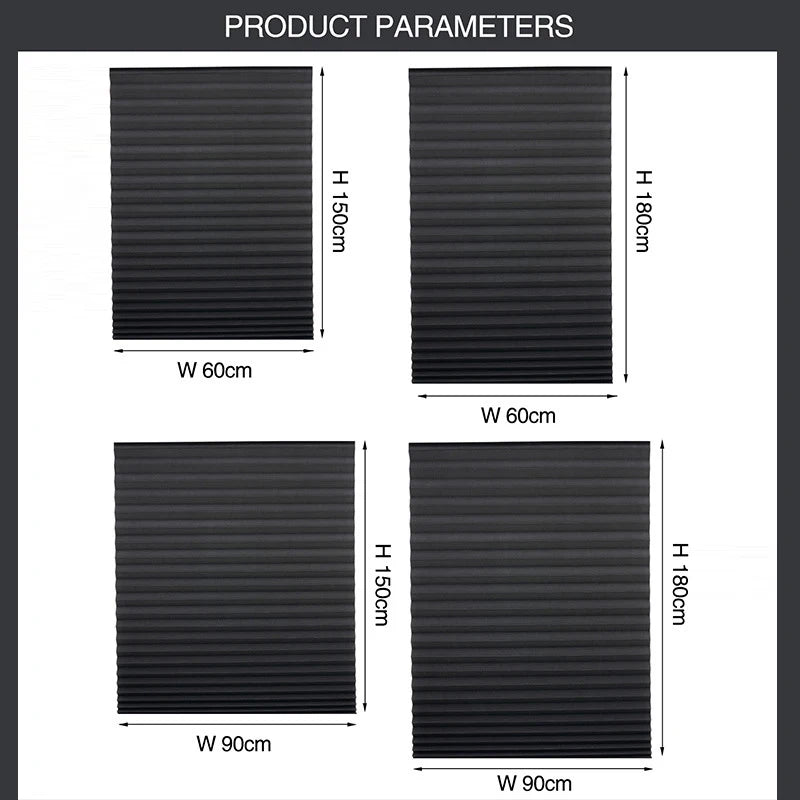 1 PC Easy Installation Window Shades Non-woven Fabric Pleated Zebra Blinds Roller Room Blackout Curtain For Living Room Balcony