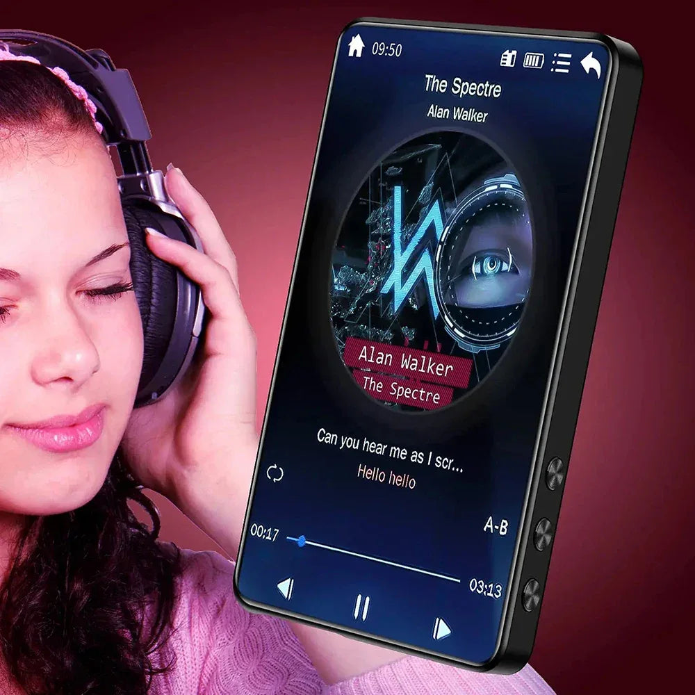 4 Inch Full Touch Screen MP3 Player Bluetooth 5.2 Walkman MP4 16GB Built-in Speaker Music Player with FM Radio Recorder E-Book