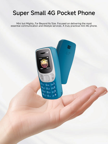 SERVO BM80 LTE 4G Mini Mobile Phone Dual SIM Standby Speed Dial Blacklist Call Recording 0.85" Screen Super Small Phones Back-up