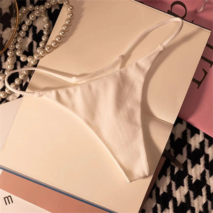 Sexy Seamless Women's Cotton Thong Underwear One Line New Year 2025 Fitness G-string Plus Size Lingerie