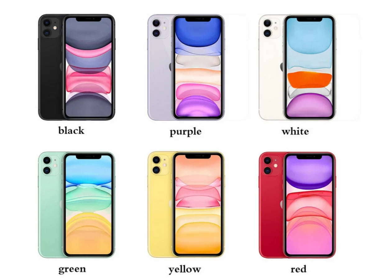 Original Apple iPhone 11  6.1 inch A13 Bionic 4GB RAM 64GB/128GB/256GB ROM NFC 4G LTE iOS Mobile Phone iphone 11 Used phone