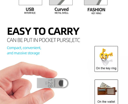 10PCS USB Flash Drive 3.0 Pendrive Stick 64GB Waterproof Memory USB Drive 128GB Hight Speed Pen Drives Flash USB Key Chain Gift