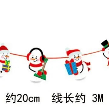 Christmas Banner Tree Ornaments Merry Decoration for Home 2025 Santa Claus Pendant Xmas Gifts New Year 2026 Flag Party Pulling