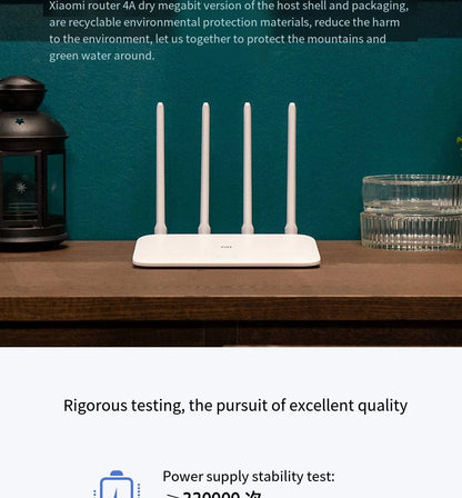 Xiaomi Router 4A Gigabit Edition 1000M 100M 5GHz 2.4GHz WiFi ROM 16MB DDR3 64MB 128MB High Gain 4 Antennas Remote Mi APP Control