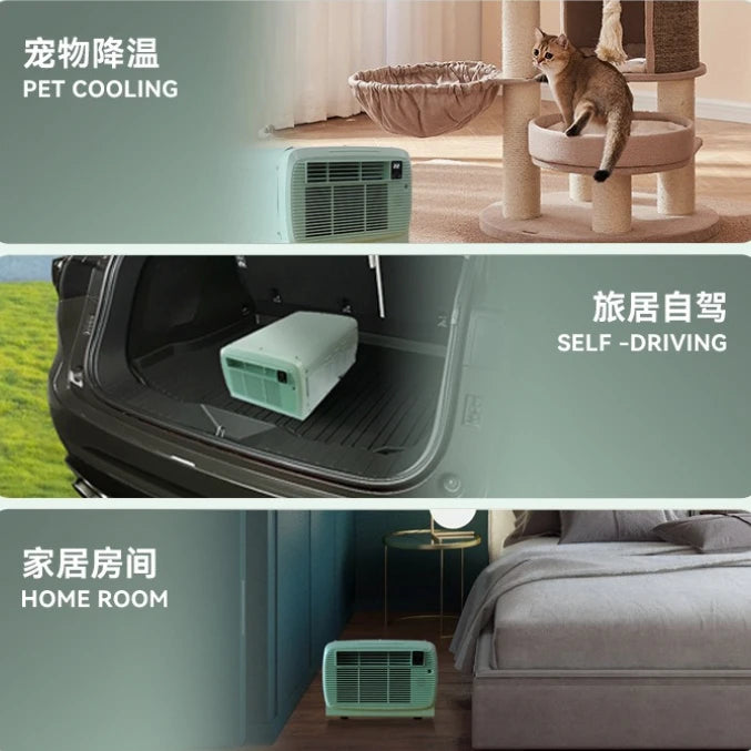 650W Powerful Cooling Portable Air Conditioner Compact Mobile AC for Outdoor Camping Tent Travel