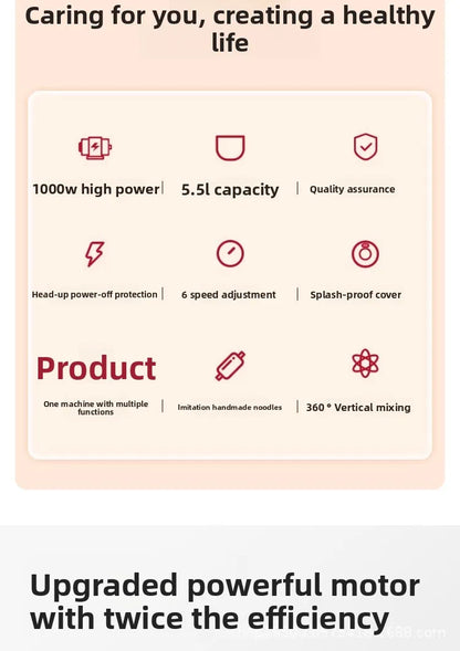 110V/220V Dragon Stand Mixer Small Household Multi-function Dough Kneader Cream Whisker Automatic LAB