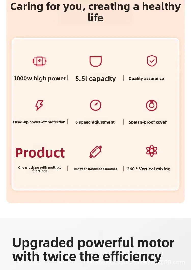 110V/220V Dragon Stand Mixer Small Household Multi-function Dough Kneader Cream Whisker Automatic LAB