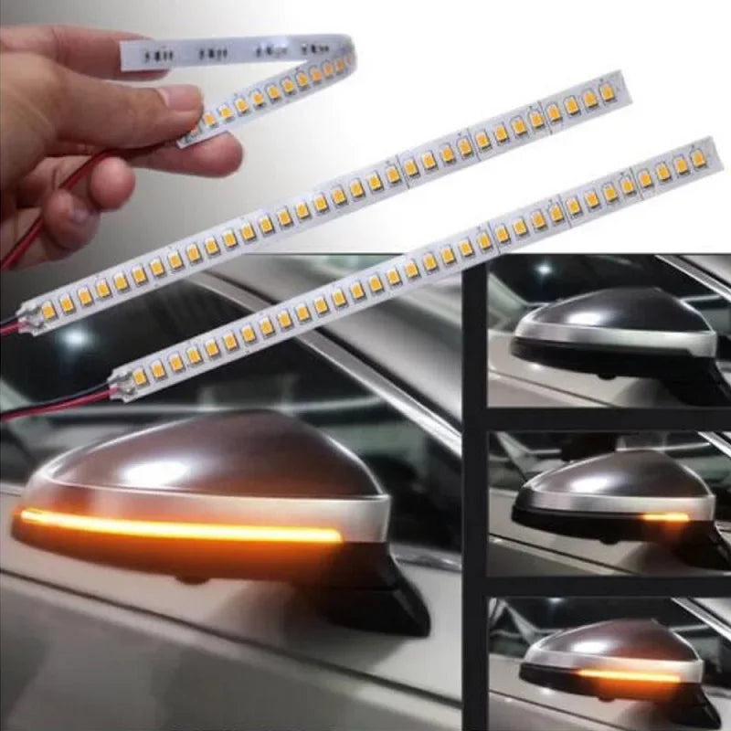 Car Rearview Mirror Indicator Lamp DRL Streamer Strip Flowing Turn Signal Lamp LED Car Light Source Turn Signals For Cars