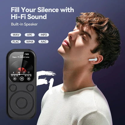 Bluetooth 5.4 MP3 MP4 Player Portable LCD Screen Music Player Stereo HiFi Speaker Support TF FM Radio Video E-Book Recording
