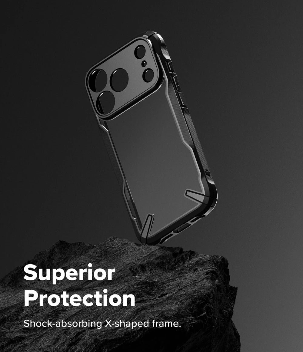 Ringke Fusion-X Compatible with iPhone 17 Pro Case Hard Back Shockproof Soft TPU Frame protector for iphone Cover