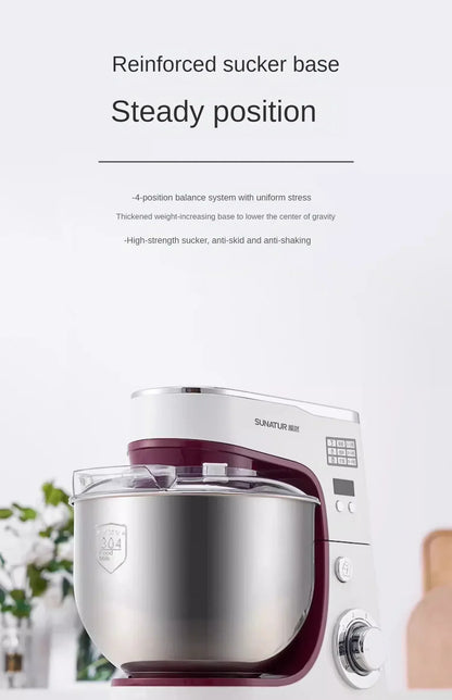 Desktop Egg Beater Electric Household Baking Chef Machine Cream Beater Small Mixing and Noodle Cover Commercial Stand Mixer