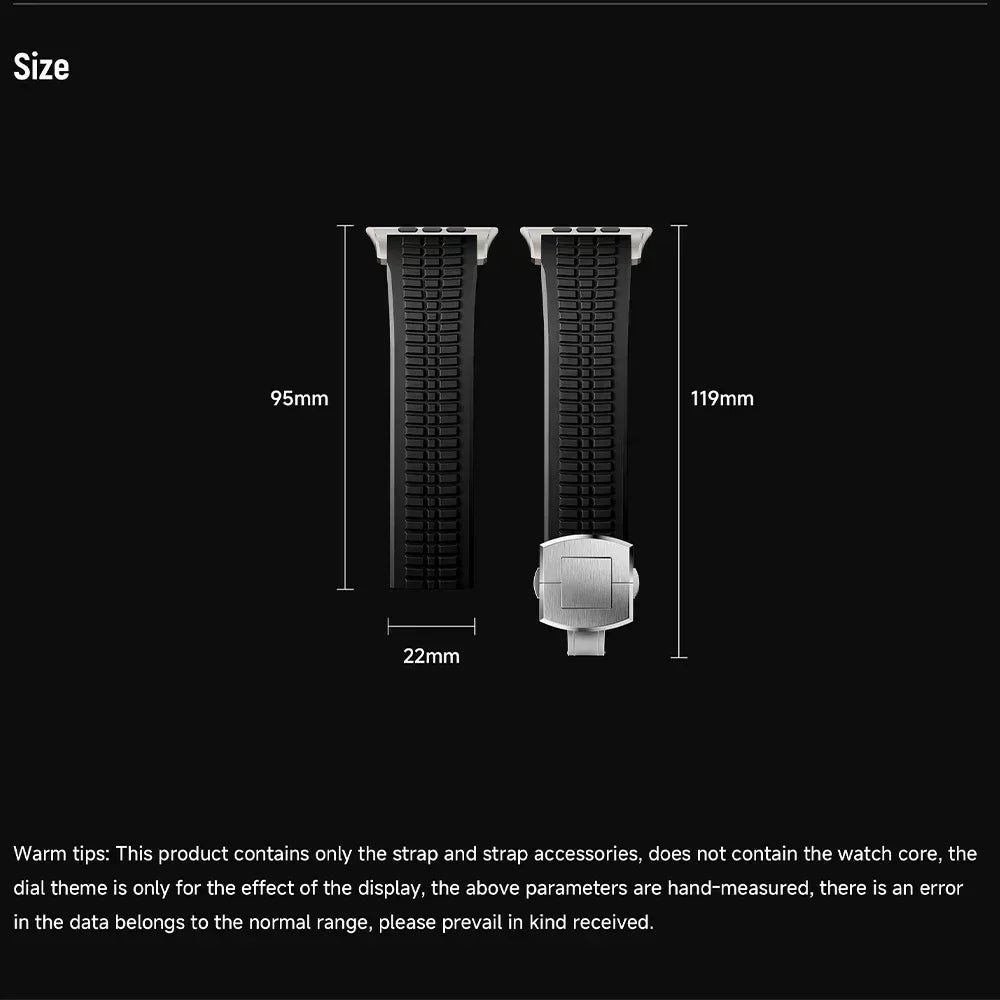 Silicone Band for Apple Watch Ultra 3/2 49mm Strap Men Sport Bracelet for Iwatch 11 10 9 8 7 6 5 Se 46mm 45mm 44mm  Watchband