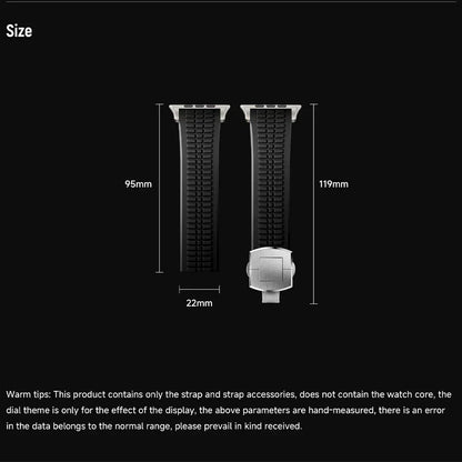 Silicone Band for Apple Watch Ultra 3/2 49mm Strap Men Sport Bracelet for Iwatch 11 10 9 8 7 6 5 Se 46mm 45mm 44mm  Watchband