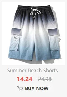 Summer Pure Cotton Men's Cropped Trousers Oversized Casual Shorts Multi Pocket Tooling Capri Pants Men Cargo Pants AF5820