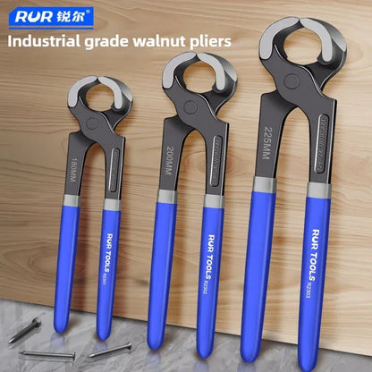 RUR Tower Pincers Non-slip Grips Pliers Flat Mouth Cattle Horse Hoof Nippers Snips Puller Hand Tools Pulling Nails Cutting Wires
