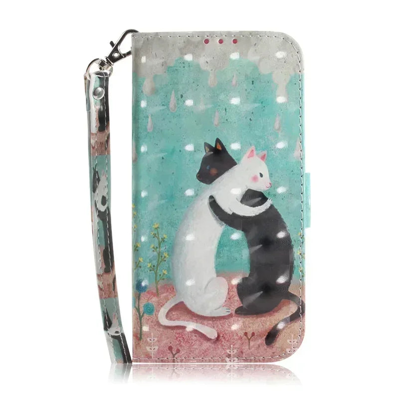 For Xiaomi Redmi 13 Case Solid Color Leather Flip Phone Case for Xaomi Redmi 13 Cover Redmi13 13C 5G Wallet Card Slots Etui