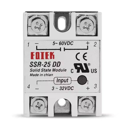 DC-DC Single Phase Solid State Relay SSR Module 10A 25A 40A 60A 80A 100A Input Voltage 3-32V 12V to 5-60V DC Output Load Relays