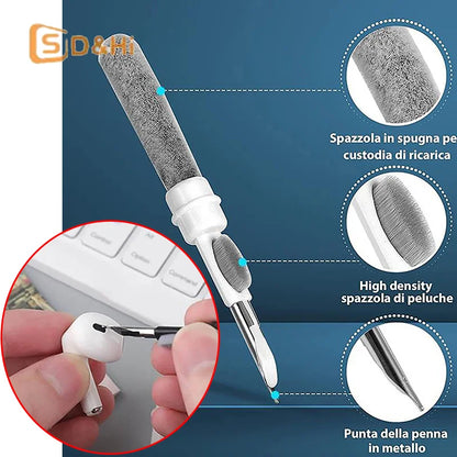 Multifunctional Headphone Cleaning Pens Bluetooth Earphone Cleaning Tools Phone PC Screen Keyboard Integrated Cleaning Brush Kit
