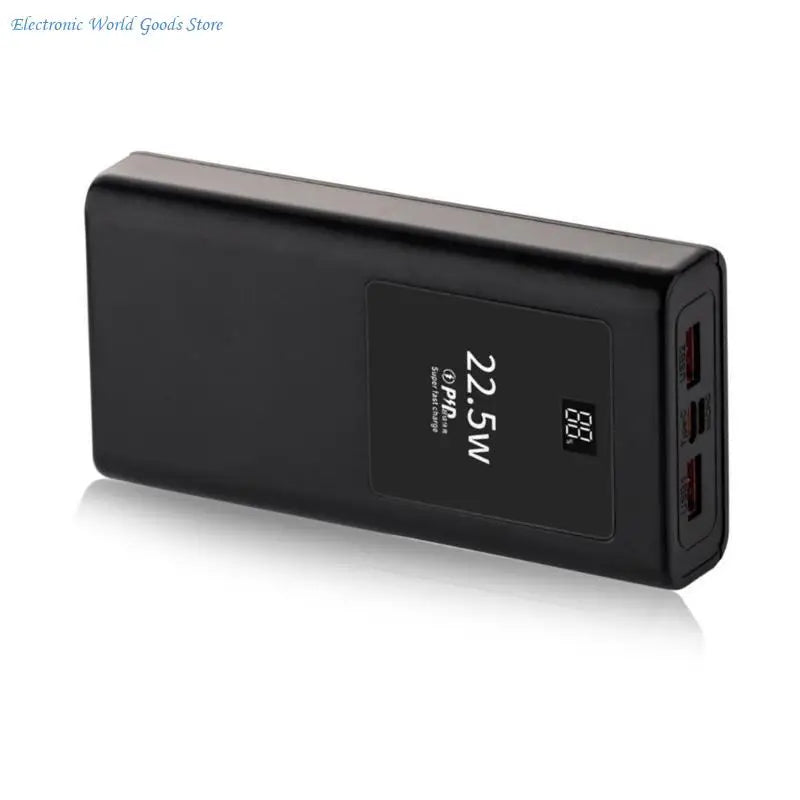 PowerBanks Casing Kit 20000mAh Mobile Chargers Builts in Cable PD22.5W Quick Charging LCD Display Shell