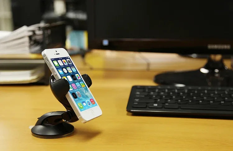 AUFU Sucker Car Phone Holder Smartphone Mount Stand GPS Telefon Mobile Cell Support For iPhone 15 14 13 Pro Max Xiaomi Samsung