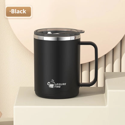 500ML Double-Wall Insulated Thermal Cup 304 Stainless Steel Coffee Cup Portable Water Bottle Keeps Cold and Heat Thermal Mug