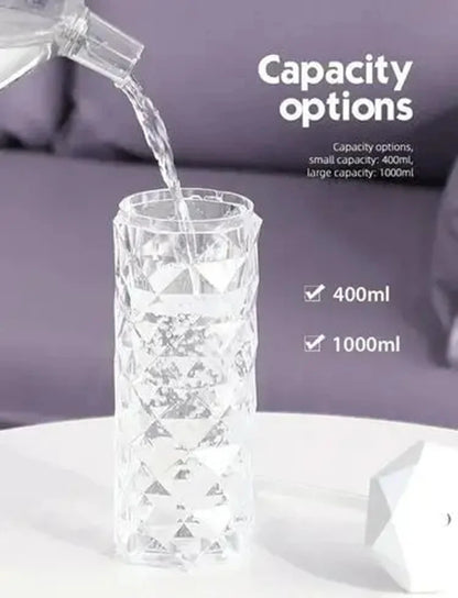 400ml Colorful USB Crystal Humidifier with Aromatherapy and Air Purification for Bedroom and Desktop