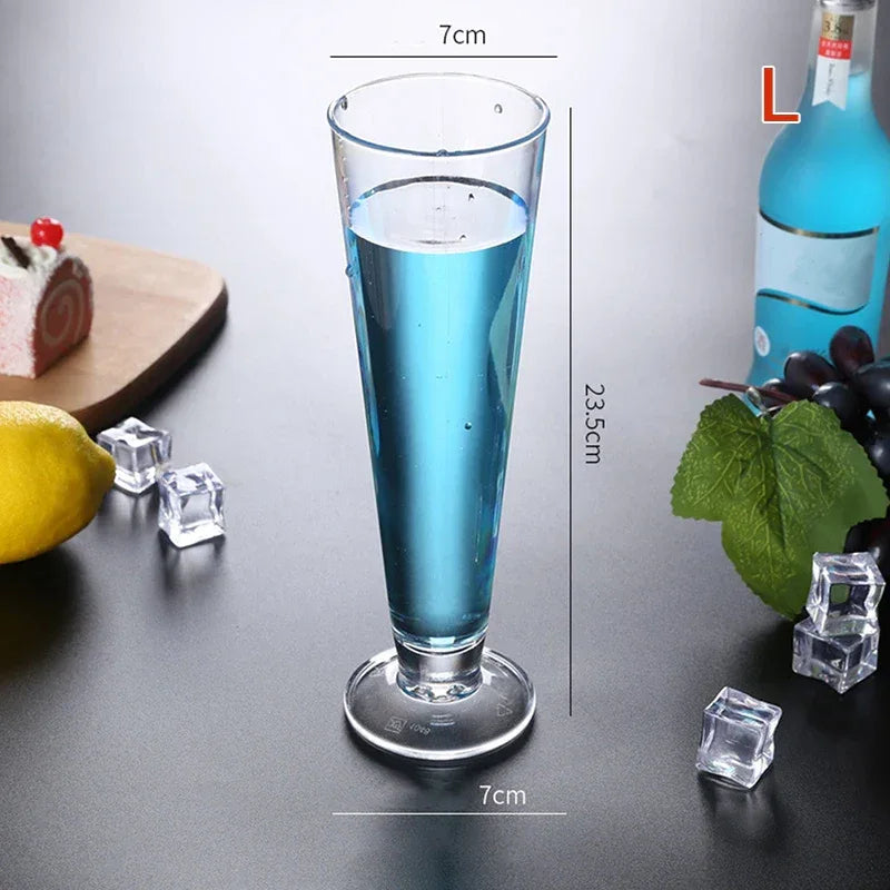 Acrylic Cocktail Cup Unbreakable Wine Glass Home Wedding Party Bar Goblet Red Juice Wine Drinking Glasses Bar Tools