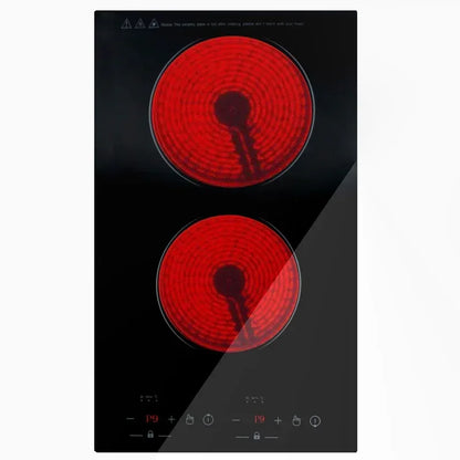 Kitchen 2 Rings Ceramic Cooker Induction Cooktop Double Electric Cooker Hob Heating Cooker Electric Stove Vertical Cooking Plate