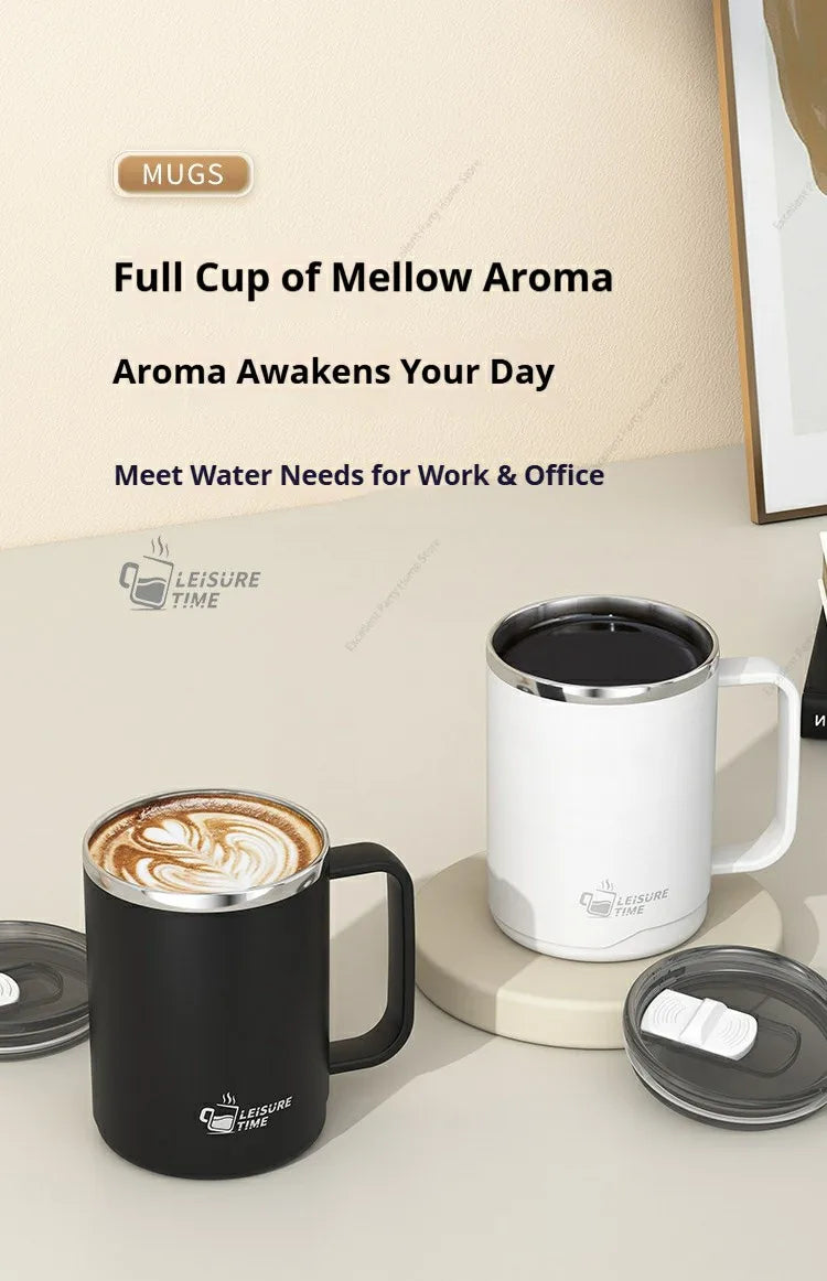 500ML Double-Wall Insulated Thermal Cup 304 Stainless Steel Coffee Cup Portable Water Bottle Keeps Cold and Heat Thermal Mug