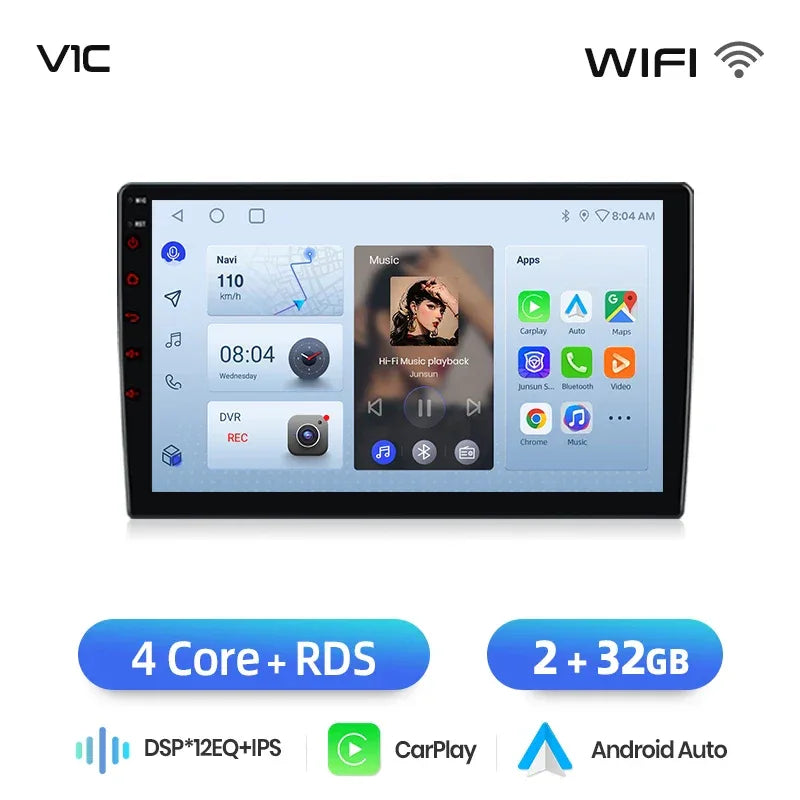 Junsun Wireless CarPlay Android Auto Car Radio For Citroen C5 2008 2009 2010-2017 RDS 4G WiFi GPS 2din BT Car accessories